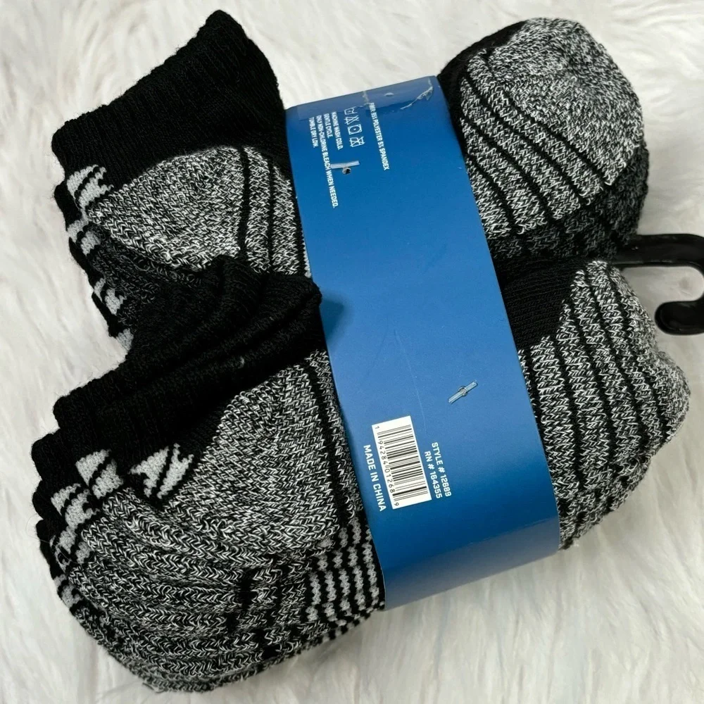 NEW Zone‎ In Boys Size 4-6 Low Cut Cushioned Socks Pack of 15 Black & Gray NWT